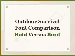 Bold vs Serif: Best Fonts for Outdoor Survival