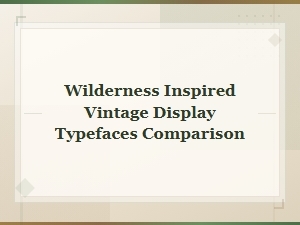 Best Rustic Display Fonts: Wilderness Inspired Vintage Typefaces Compared